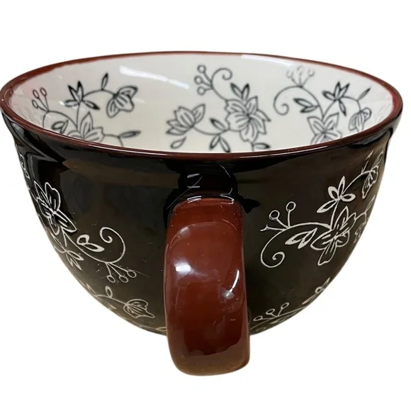 TEMPTATIONS Floral Lace soup / salad bowl, plate and spoon 24 oz - Picture 5 of 14